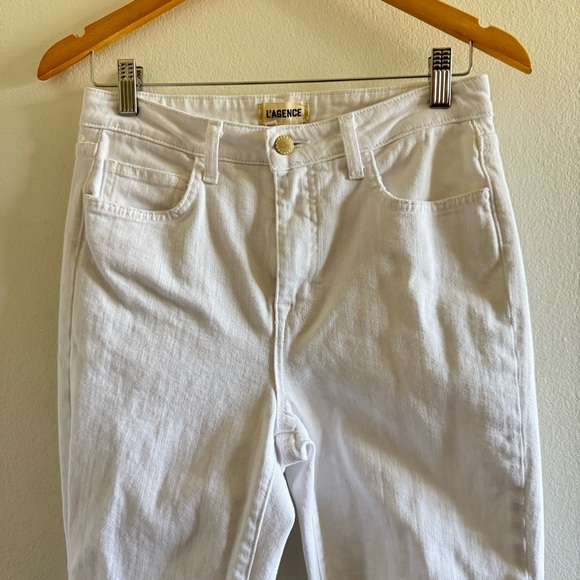 L’agence White Nevia Distressed Slouchy Straight-Leg Jeans size 28 - Picture 9 of 13